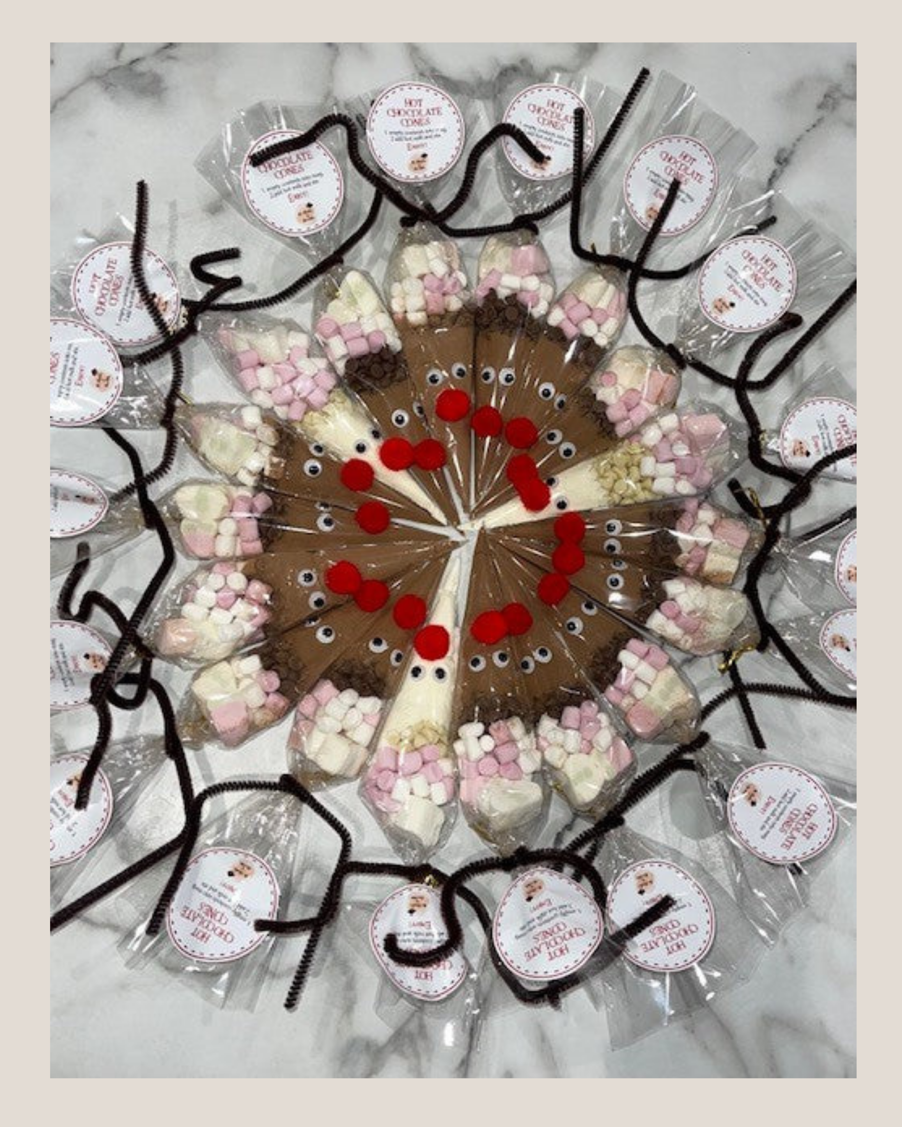 Reindeer Hot Chocolate Cone